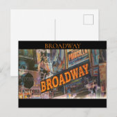 Broadway Neon Lights Briefkaart (Voorkant / Achterkant)