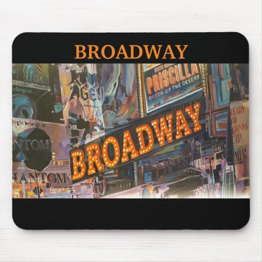 Broadway Neon Lights Muismat (Voorkant)