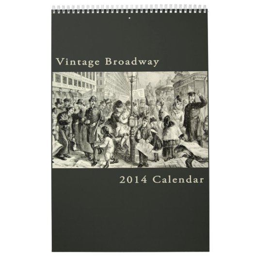 Broadway New York Antiek Cityscape Kalender (Hoes)