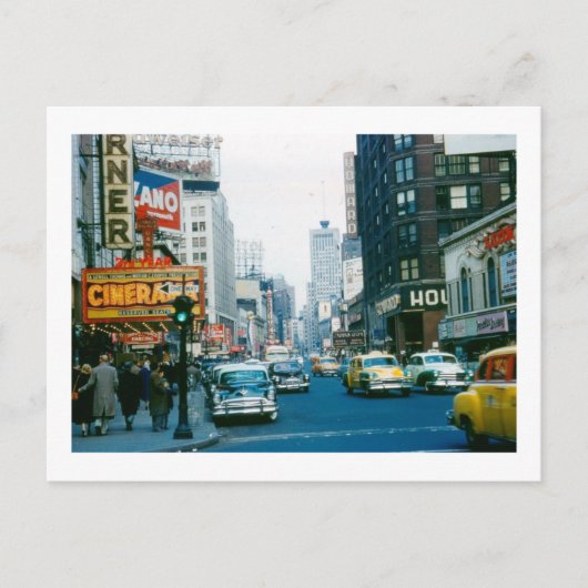 Broadway, New York City, 1950  Briefkaart (Voorkant)