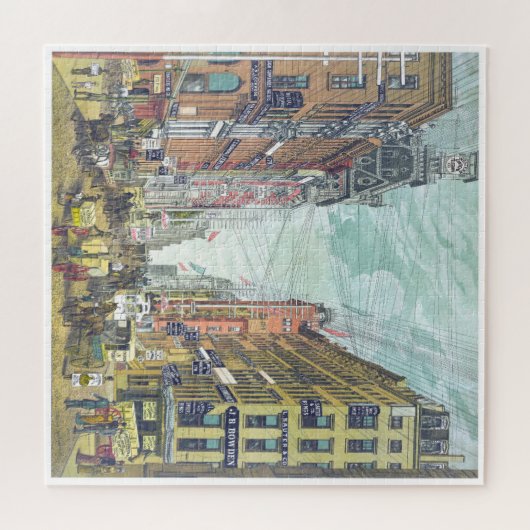 Broadway New York, omstreeks 1885 Legpuzzel (Horizontaal)