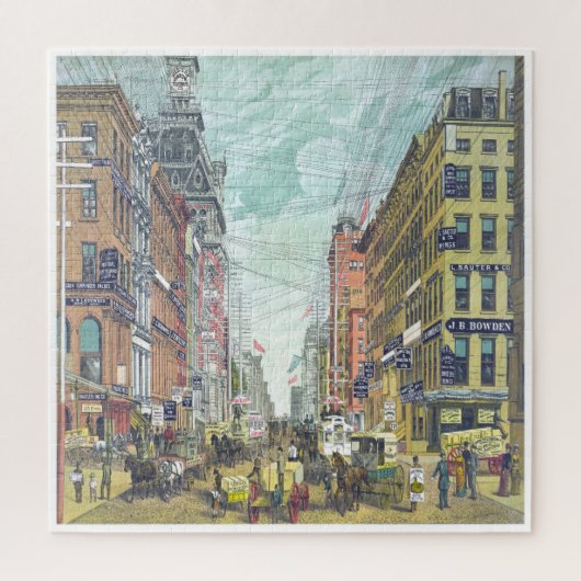 Broadway New York, omstreeks 1885 Legpuzzel (Verticaal)