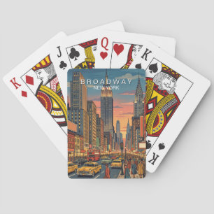 Broadway New York Reis Kunst Vintage Pokerkaarten