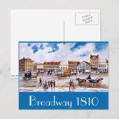 Broadway NYC 1810 Briefkaart (Voorkant / Achterkant)