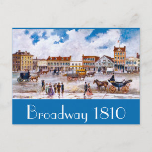 Broadway NYC 1810 Briefkaart