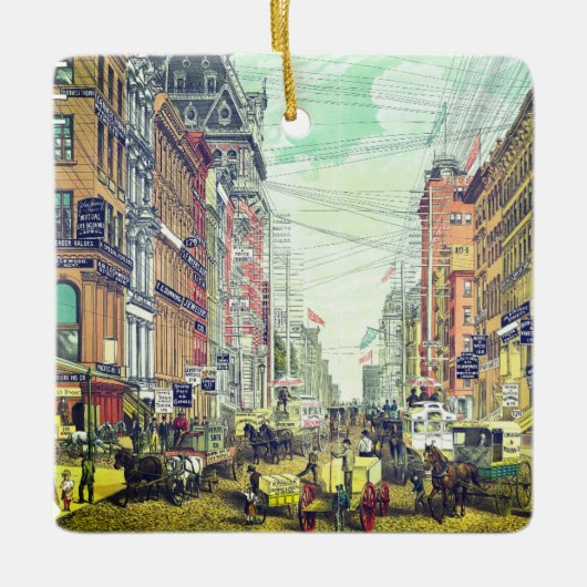  Broadway, NYC (1.880) Keramisch Ornament (Voorkant)