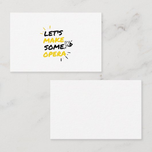 Broadway opera theater visitekaartje (Voorkant / Achterkant)