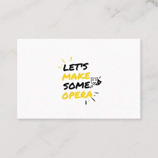 Broadway opera theater visitekaartje (Voorkant)