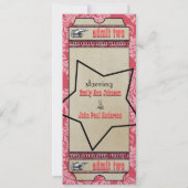 Broadway Playbill Ticket Weddenschap Raspberry Pin Kaart (Achterkant)