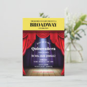 Broadway Programme Birthday Quinceañera Kaart (Staand voorkant)