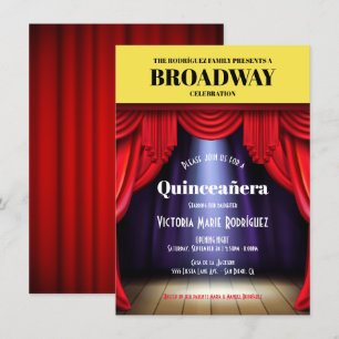 Broadway Programme Birthday Quinceañera Kaart