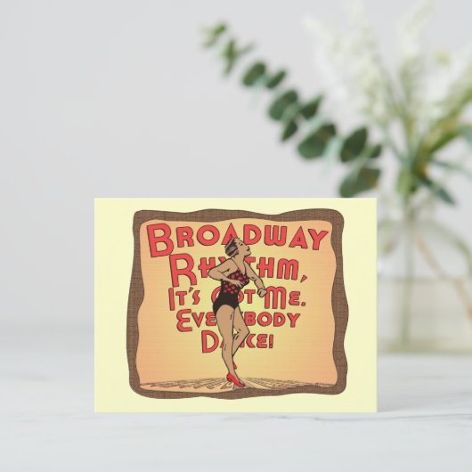 Broadway Rhythm Briefkaart (Staand voorkant)