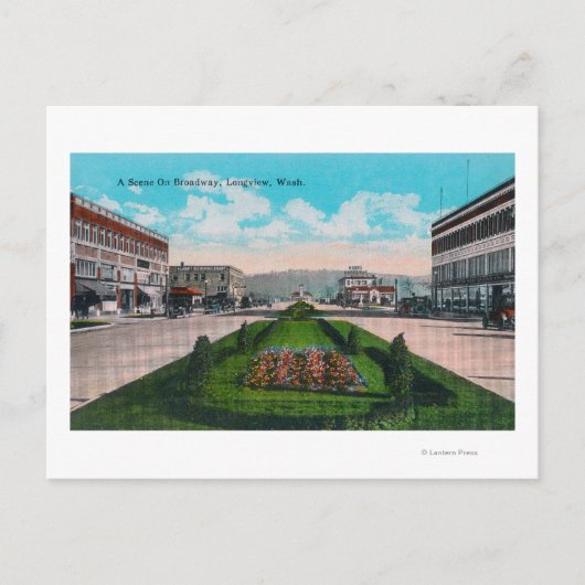 Broadway SceneLongview, WA Briefkaart (Voorkant)
