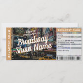 Broadway Show Ticket Musical Theatre Cadeaubon Kaart (Voorkant)
