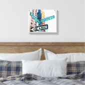 Broadway Sign Hand-getekende Potcil Crayon Art-afd Canvas Afdruk (Insitu (Slaapkamer))