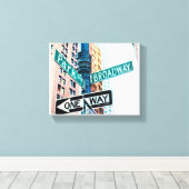 Broadway Sign Hand-getekende Potcil Crayon Art-afd Canvas Afdruk (Insitu (Houten vloer))