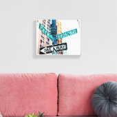 Broadway Sign Hand-getekende Potcil Crayon Art-afd Canvas Afdruk (Insitu (Woonkamer))