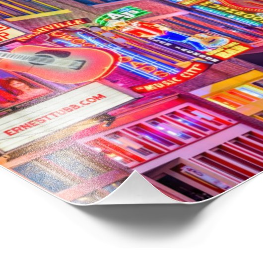 Broadway Street Downtown Nashville Tennessee Foto Afdruk (Hoek)