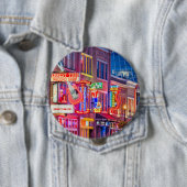 Broadway Street Downtown Nashville Tennessee Ronde Button 4,0 Cm (In situ)