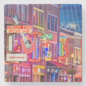 Broadway Street Downtown Nashville Tennessee Stenen Onderzetter (Voorkant)