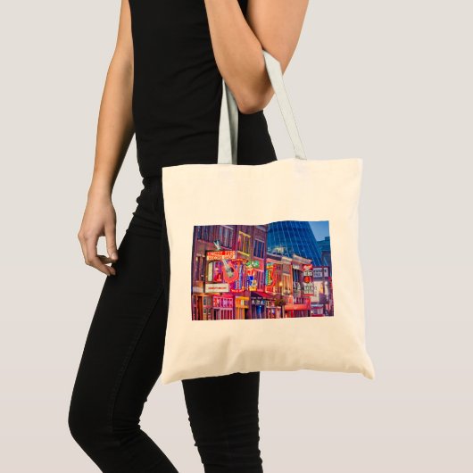 Broadway Street Downtown Nashville Tennessee Tote Bag (Voorkant (product))
