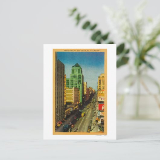 Broadway Street in Los Angeles, CA Briefkaart (Staand voorkant)