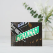 Broadway Street Sign Briefkaart (Staand voorkant)