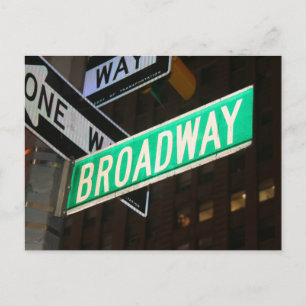 Broadway Street Sign Briefkaart
