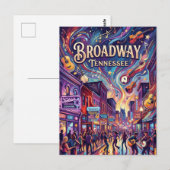 Broadway Tennessee Briefkaart (Voorkant / Achterkant)
