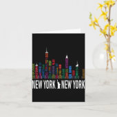 Broadway Theaters New York Skyline  Kaart (Gele Bloem)