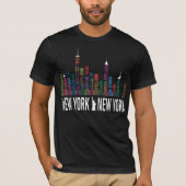Broadway Theaters - New York Skyline T-Shirt (Voorkant)