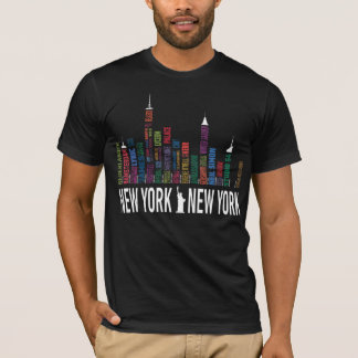Broadway Theaters - New York Skyline T-Shirt