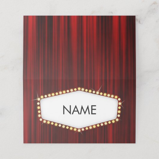 Broadway-themanaam Place Card Plaatskaartje (Buitenkant ongevouwen)