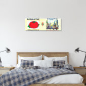 Broadway Tomato LabelSt Louis, MO Canvas Afdruk (Insitu (Slaapkamer))