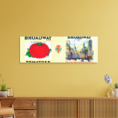Broadway Tomato LabelSt Louis, MO Canvas Afdruk (Insitu (Woonkamer))