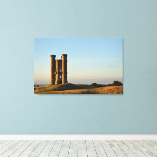 Broadway Tower, Cotswolds canvas print (Insitu (Houten vloer))