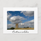 Broadway Tower, Cotswolds White text briefkaart (Voorkant)