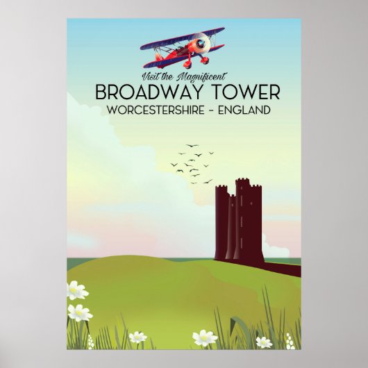 Broadway tower Worcestershire Travel poster (Voorkant)