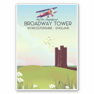 Broadway tower Worcestershire Travel poster Sticker