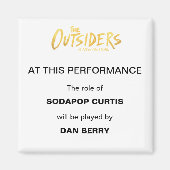 Broadway Understudy aangekondigd Magneet (Voorkant)