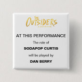 Broadway Understudy aangekondigd Vierkante Button 5,1 Cm (Voorkant)