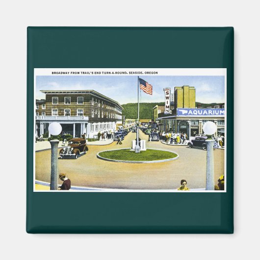 Broadway vanaf Trail's End Turn-A-Round, Seaside,  Magneet (Voorkant)