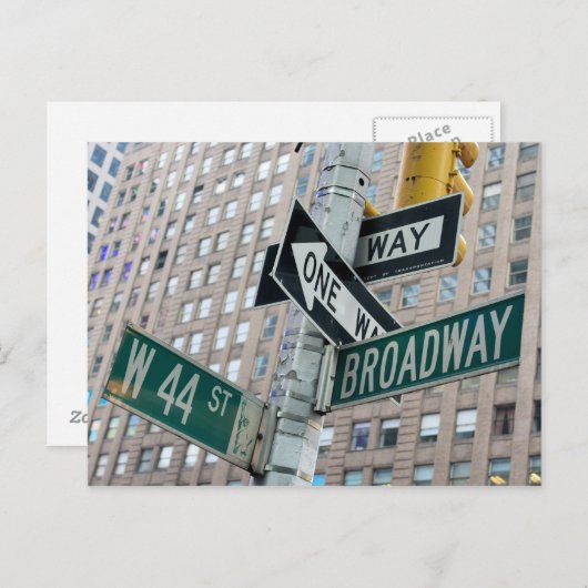 Broadway & vierenveertigste - het Briefkaart van (Voorkant / Achterkant)