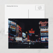 Broadway, Vintage van New York Briefkaart (Voorkant / Achterkant)