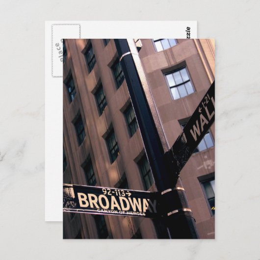 Broadway/Wallstreet Briefkaart (Voorkant / Achterkant)