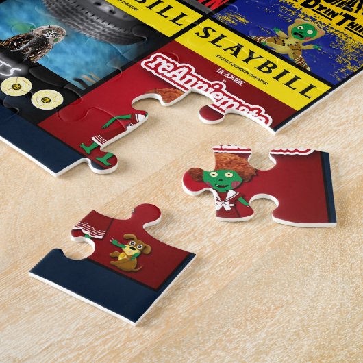 Broadway Zombie Theater Programma's Jigzaag Puzzle Legpuzzel (Zijkant)