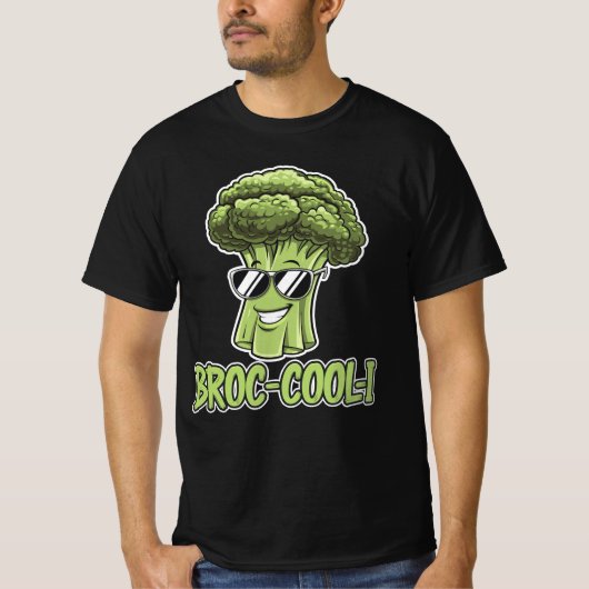 Broc-CooL-I - Grappig, cool & sarcastisch Pun T-sh T-shirt (Voorkant)