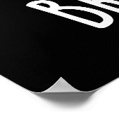 Broc Star Funny Brocolli Rock Star Pun Dark BG Poster (Hoek)