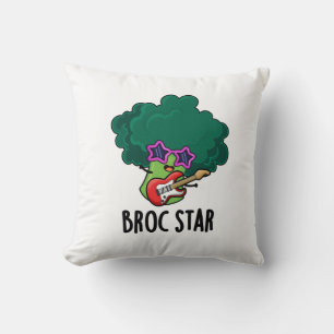 Broc Star Funny Brocolli Rock Star Pun Kussen