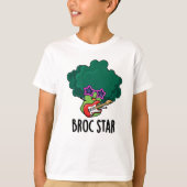 Broc Star Grappige Broccoli Rockster Woordgrap  T-shirt (Voorkant)